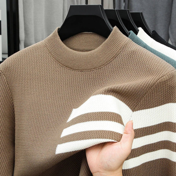 George | Men's Striped Crew Neck Jumper Soft Knit Contrast Stripes