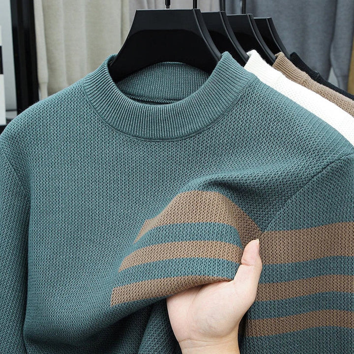 George | Men's Striped Crew Neck Jumper Soft Knit Contrast Stripes