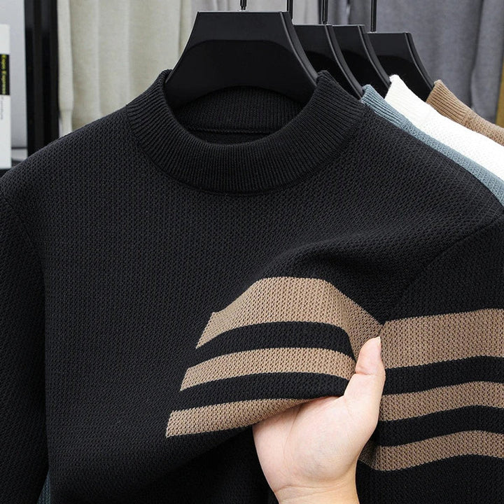 George | Men's Striped Crew Neck Jumper Soft Knit Contrast Stripes