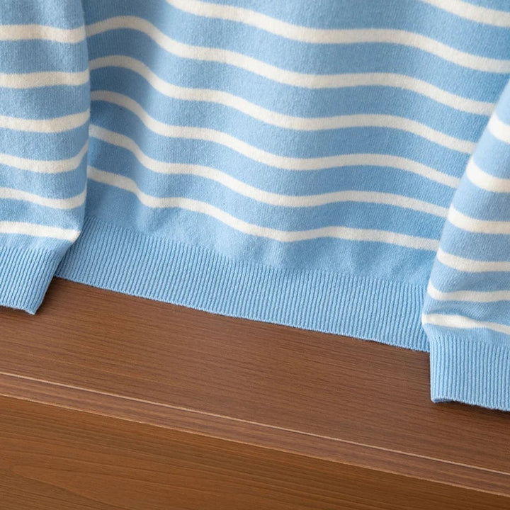 James | Men's Striped Merino Cashmere Blend Jumper Crew Neck