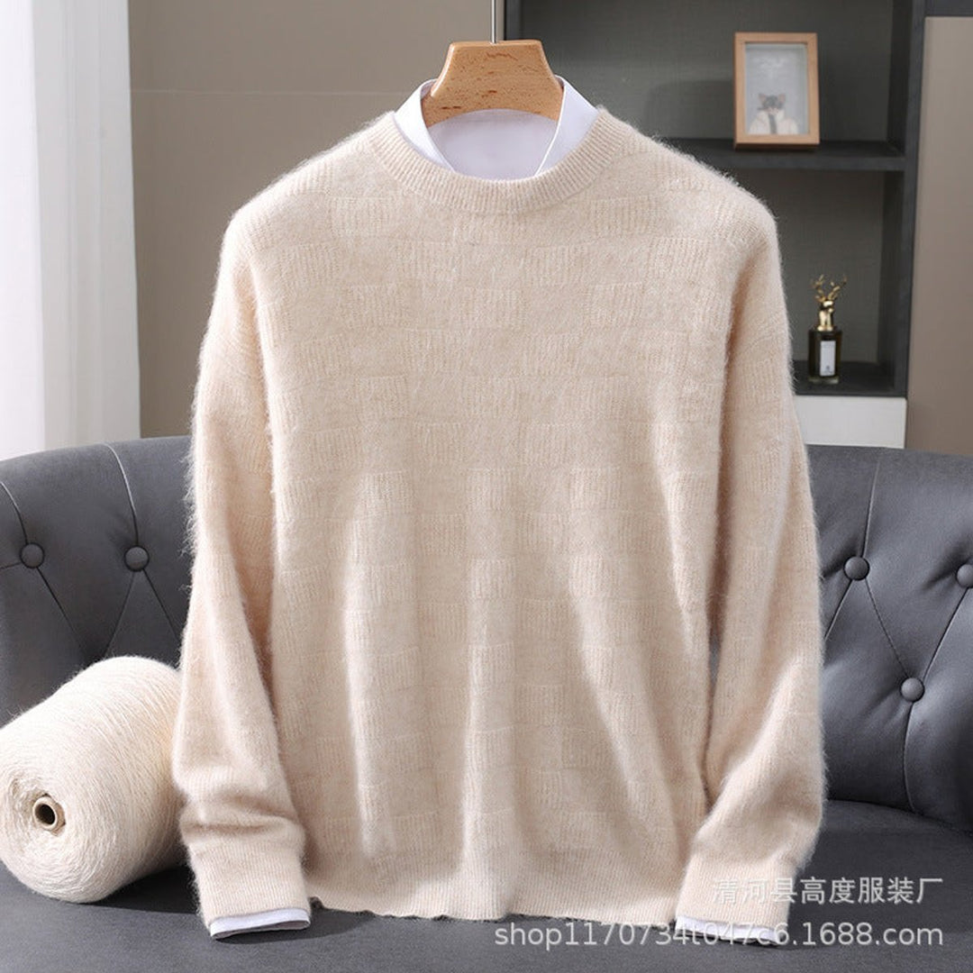 Thomas | Men's Cashmere Mink Blend Crew Neck Knitted Jumper