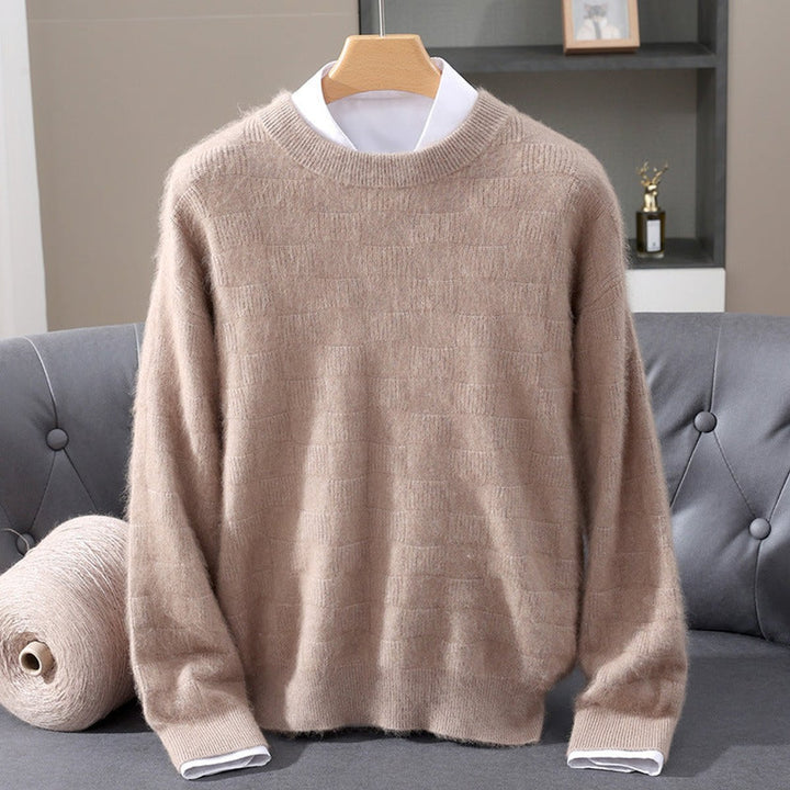 Thomas | Men's Cashmere Mink Blend Crew Neck Knitted Jumper