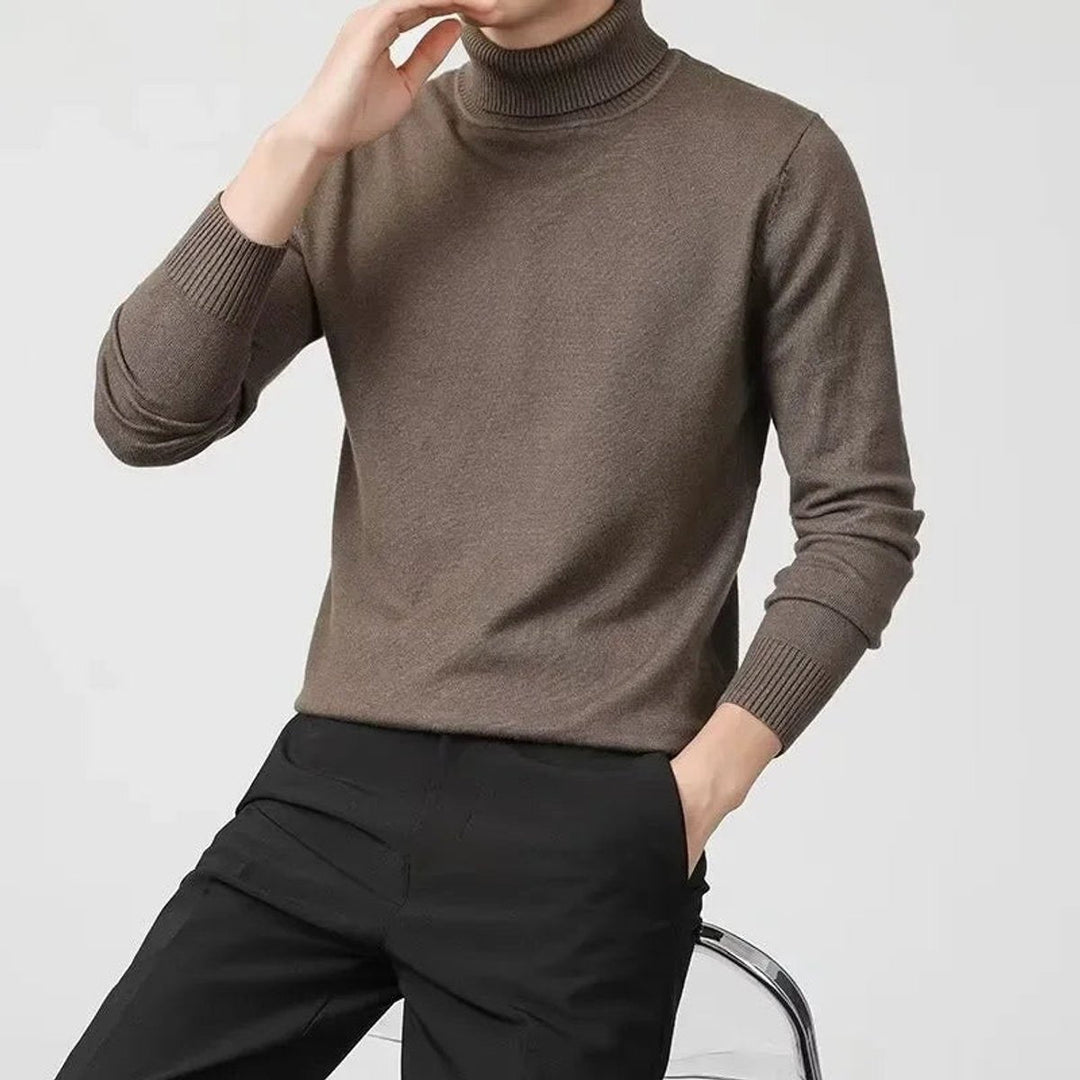 James | Men's Cashmere Roll Neck Slim Fit Knitted Jumper