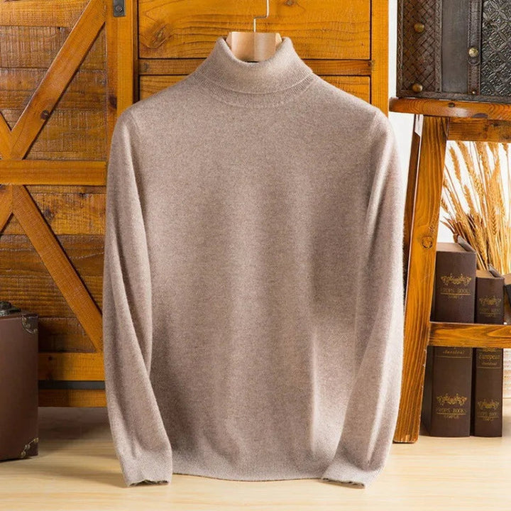 Noah | Men's Cashmere Roll Neck Jumper Ribbed Cuffs Tailored Fit