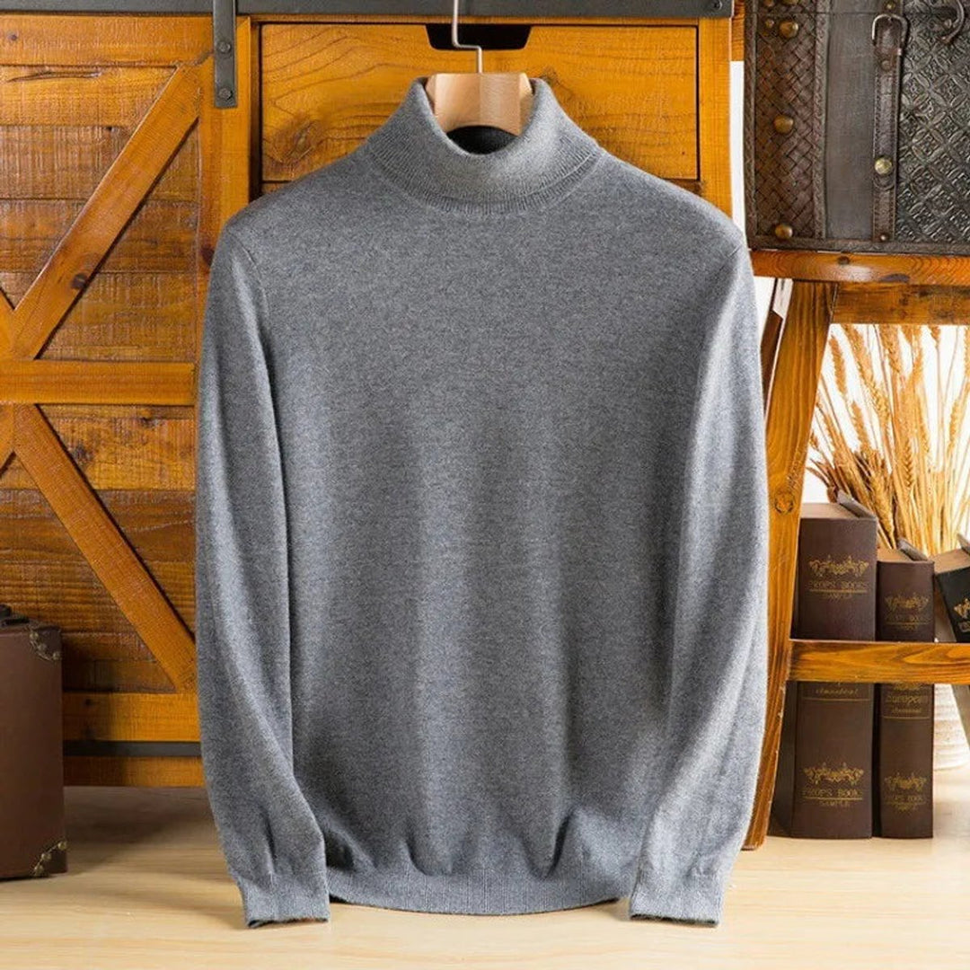 Noah | Men's Cashmere Roll Neck Jumper Ribbed Cuffs Tailored Fit