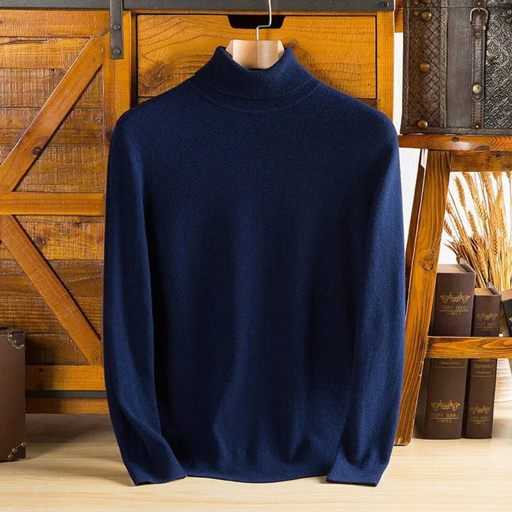 Noah | Men's Cashmere Roll Neck Jumper Ribbed Cuffs Tailored Fit