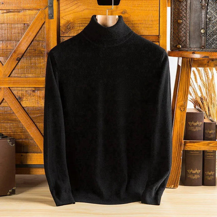 Noah | Men's Cashmere Roll Neck Jumper Ribbed Cuffs Tailored Fit