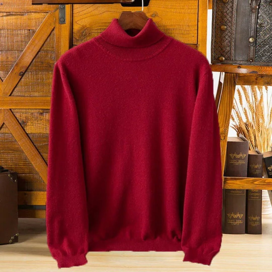 Noah | Men's Cashmere Roll Neck Jumper Ribbed Cuffs Tailored Fit