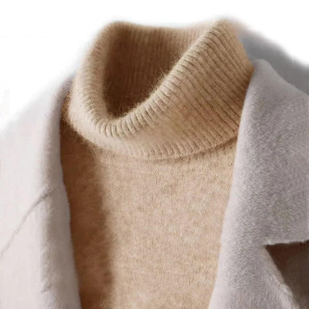Noah | Men's Cashmere Roll Neck Jumper Ribbed Cuffs Tailored Fit