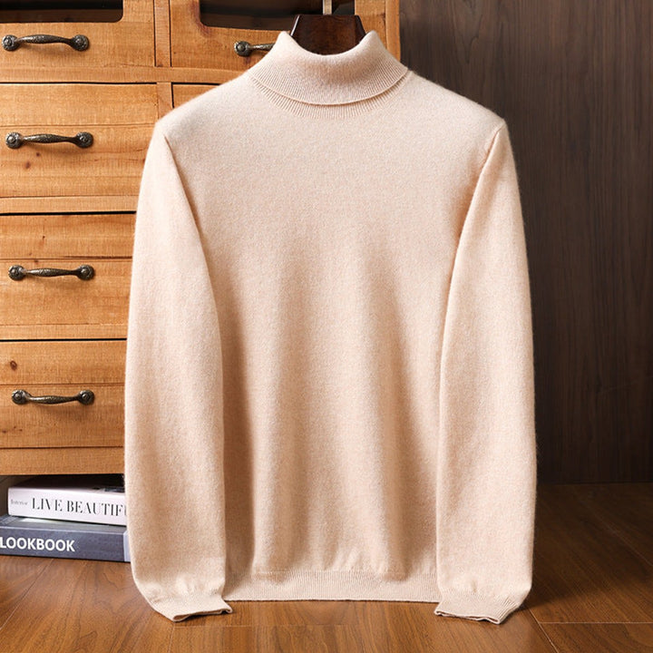 Leo | Men's Cashmere Roll Neck Jumper Turtleneck Ribbed Knit