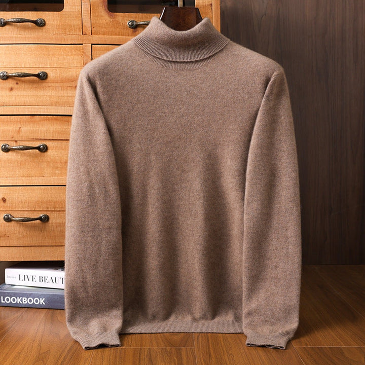 Leo | Men's Cashmere Roll Neck Jumper Turtleneck Ribbed Knit