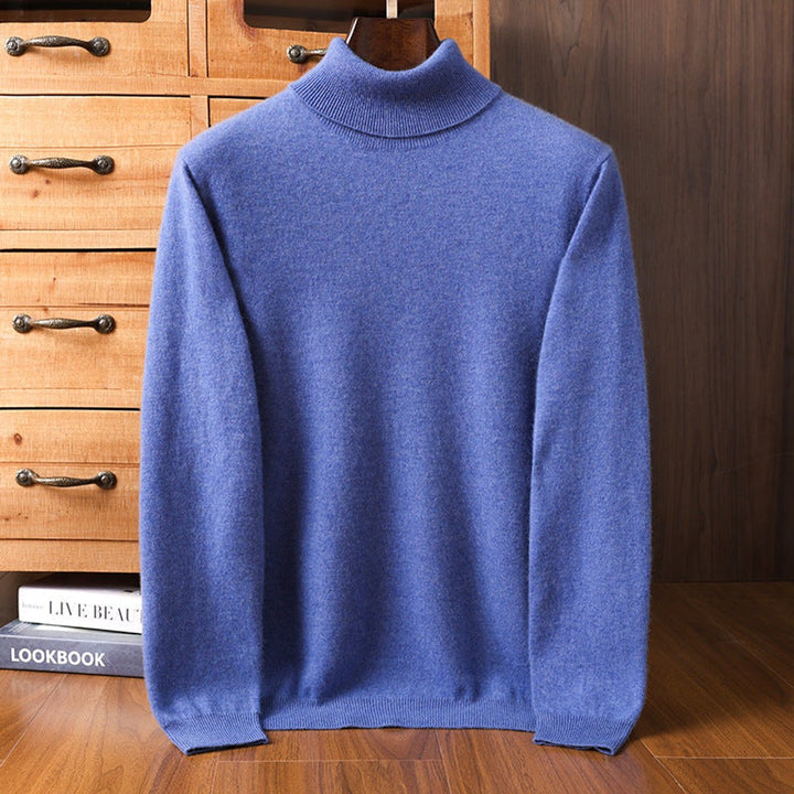 Leo | Men's Cashmere Roll Neck Jumper Turtleneck Ribbed Knit