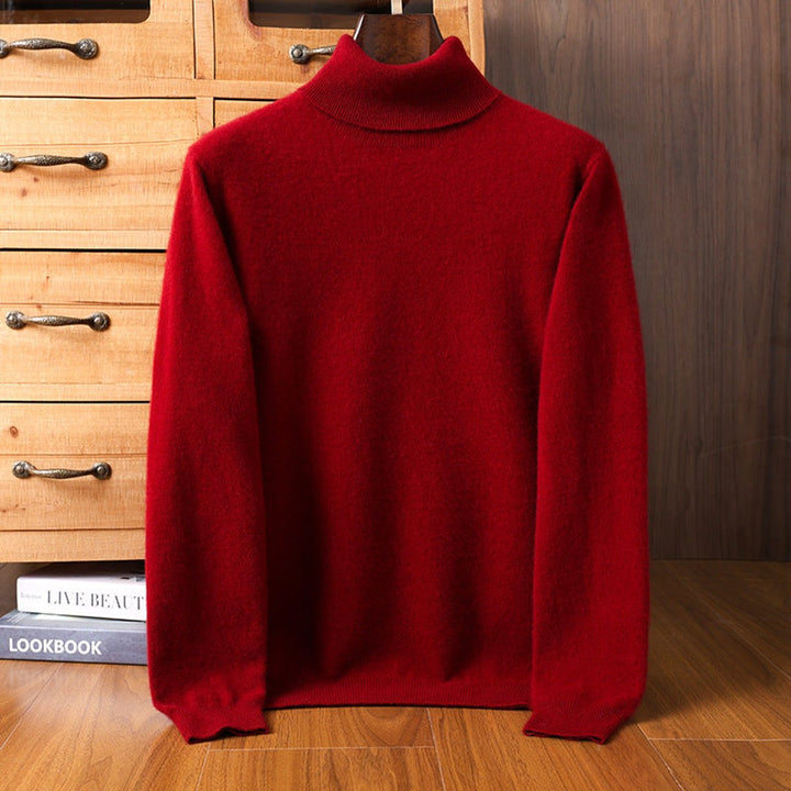 Leo | Men's Cashmere Roll Neck Jumper Turtleneck Ribbed Knit