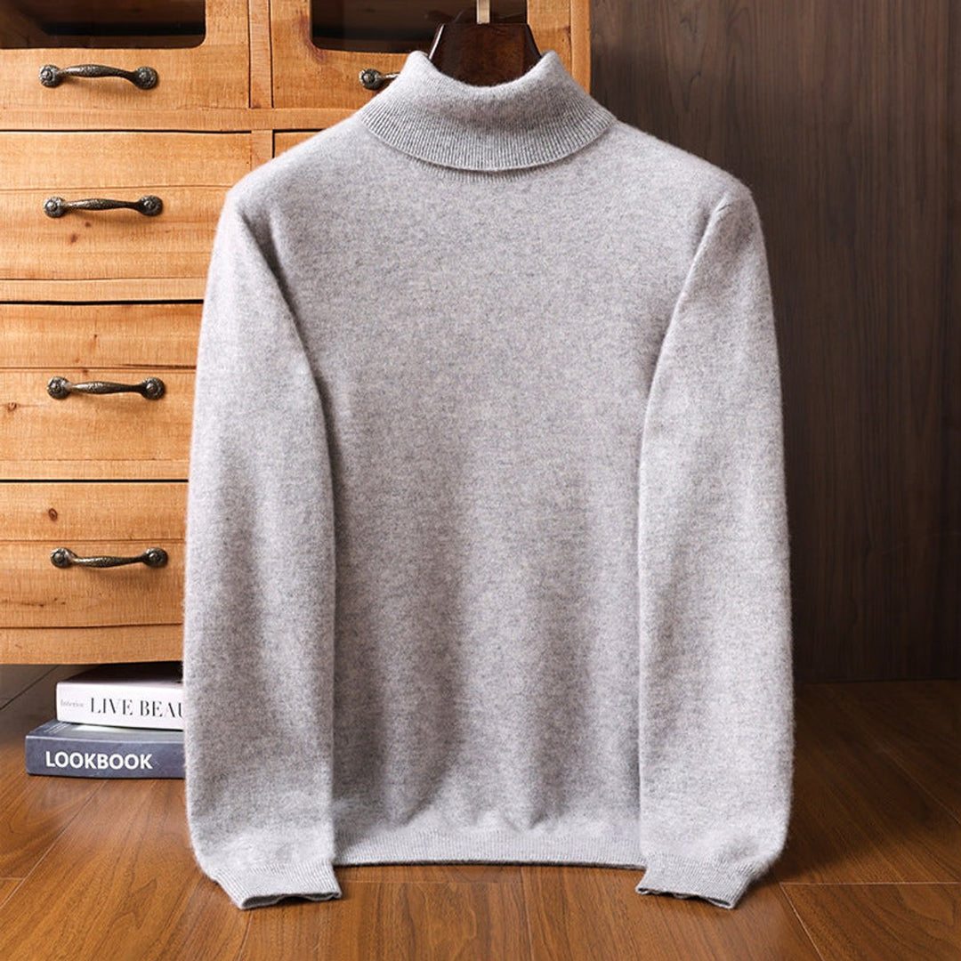 Leo | Men's Cashmere Roll Neck Jumper Turtleneck Ribbed Knit