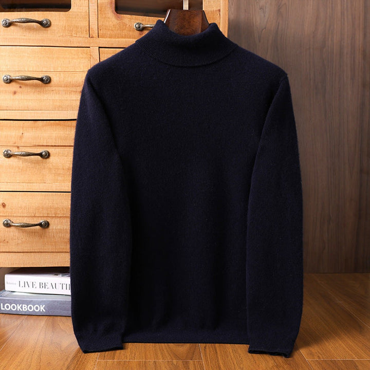 Leo | Men's Cashmere Roll Neck Jumper Turtleneck Ribbed Knit