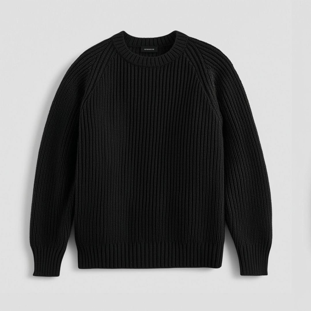 Oscar | Mens Jumpers Heavyweight Cotton Fisherman Rib Crewneck Knit