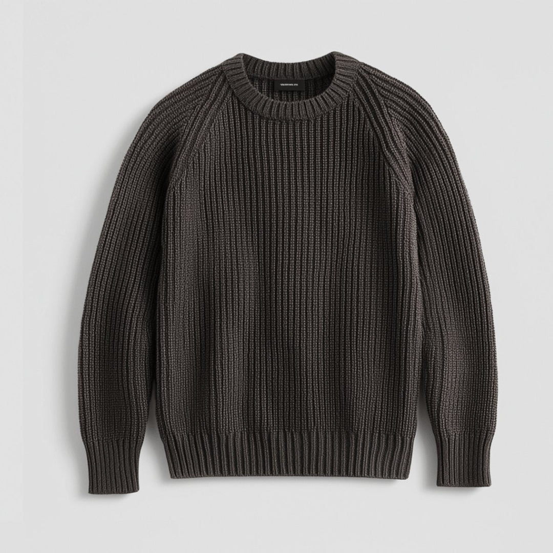 Oscar | Mens Jumpers Heavyweight Cotton Fisherman Rib Crewneck Knit