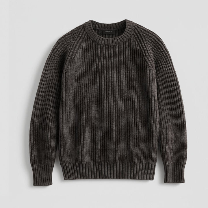Oscar | Mens Jumpers Heavyweight Cotton Fisherman Rib Crewneck Knit