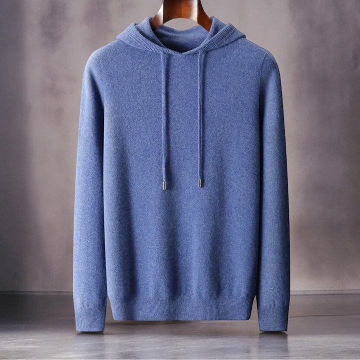 Noah | Men's Merino Wool Hooded Knit Jumper Drawstring Hood