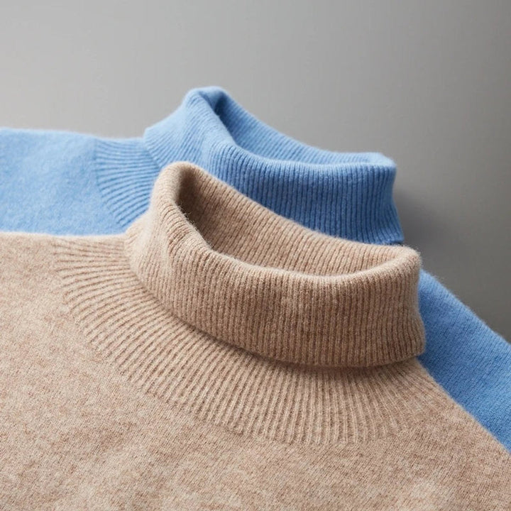James | Men's Merino Wool Roll Neck Jumper Tailored Fit Knit