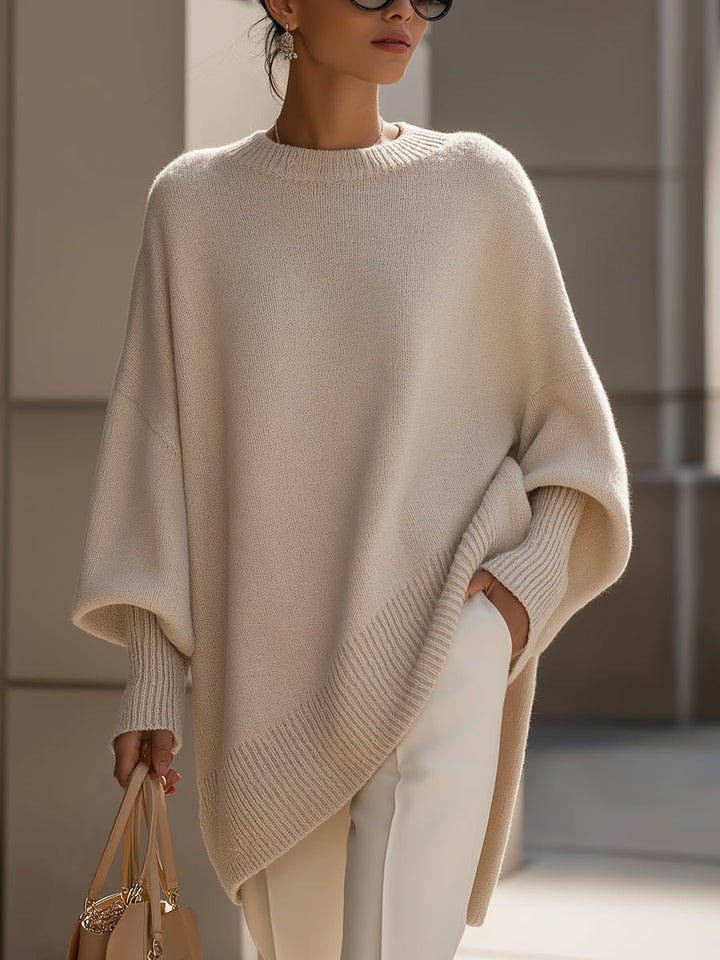 Louis | Men's Oversized Batwing Poncho Jumper Ribbed Cuffs and Hem
