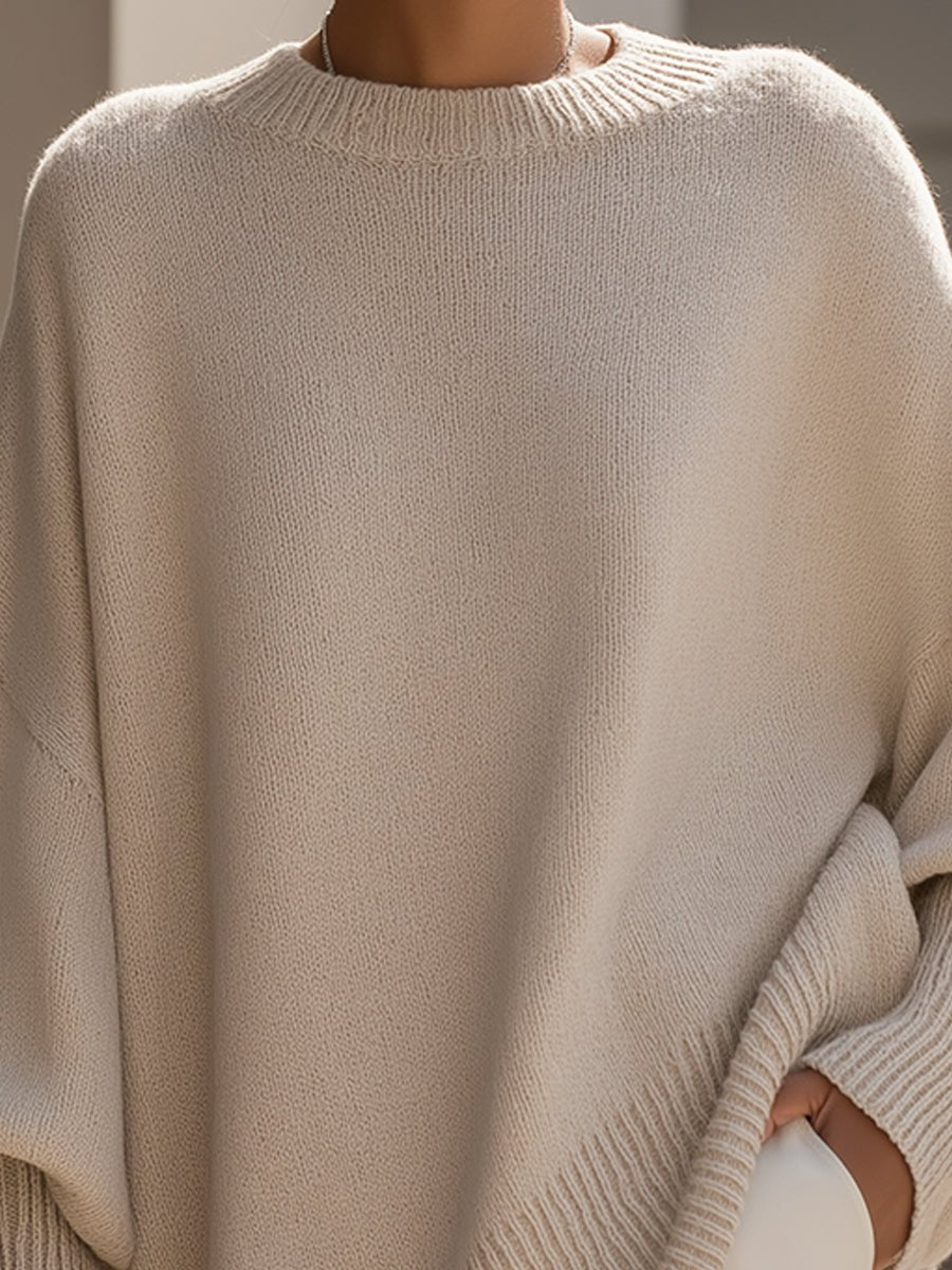 Louis | Men's Oversized Batwing Poncho Jumper Ribbed Cuffs and Hem