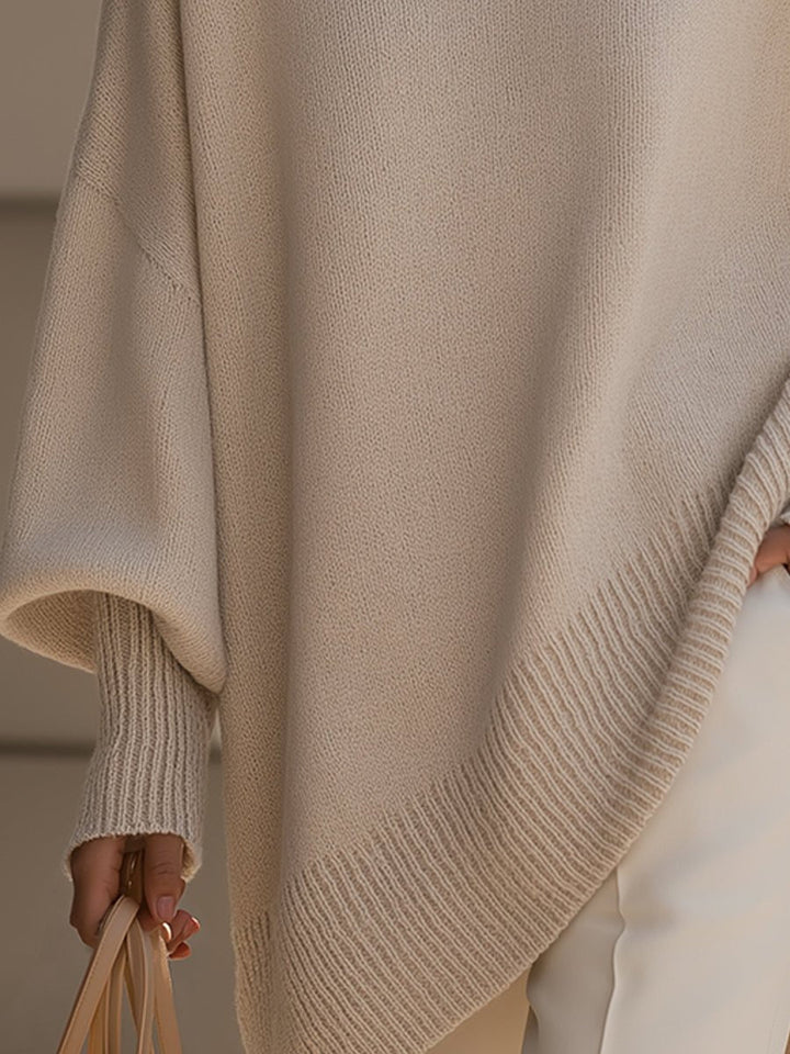 Louis | Men's Oversized Batwing Poncho Jumper Ribbed Cuffs and Hem