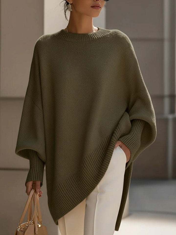 Louis | Men's Oversized Batwing Poncho Jumper Ribbed Cuffs and Hem