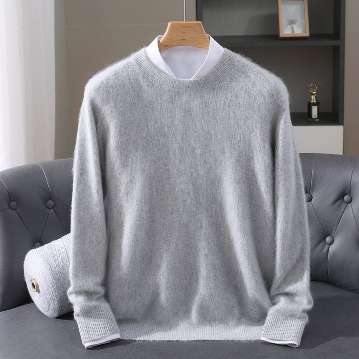 Harry | Men's Fluffy Mink Cashmere Blend Crew Neck Jumper Relaxed Fit