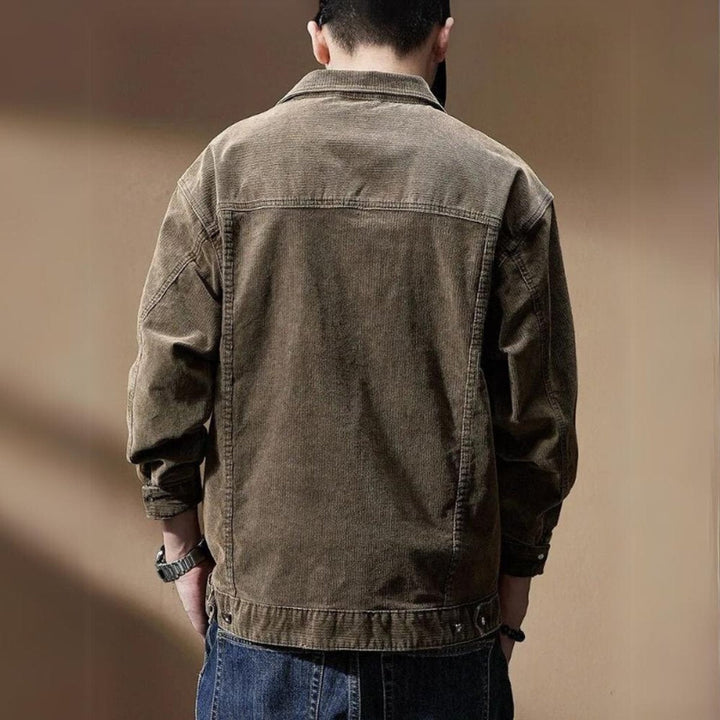 Thomas | Men's Khaki Corduroy Casual Jacket Coat