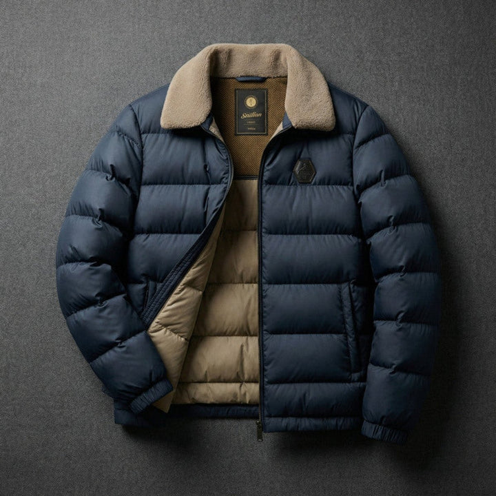 Jacob | Men's Lightweight Down Puffer Waterproof Jacket Fleece Collar Coat