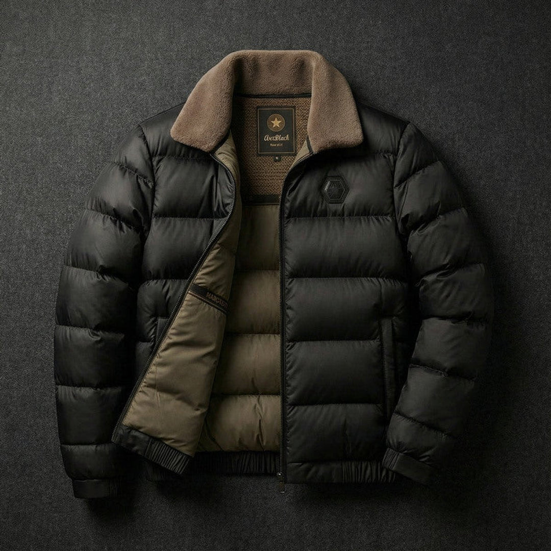 Jacob | Men's Lightweight Down Puffer Waterproof Jacket Fleece Collar Coat