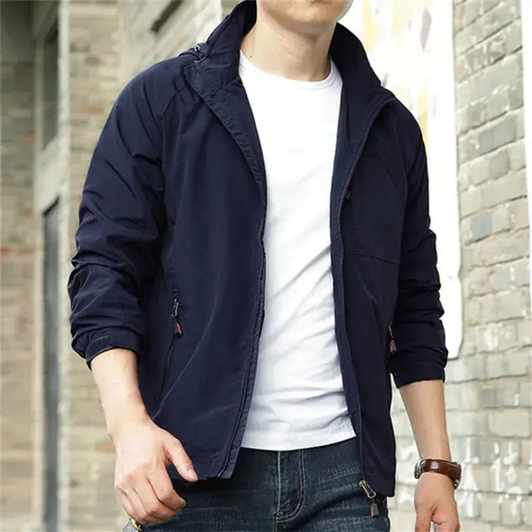 Muhammad | Men's Lightweight Hooded Waterproof Jacket Breathable Zip-Up Coat