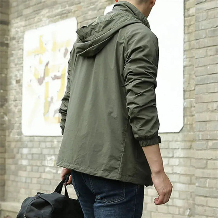 Muhammad | Men's Lightweight Hooded Waterproof Jacket Breathable Zip-Up Coat