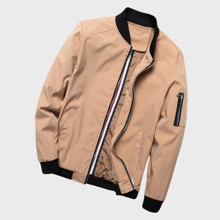 Leo | Men's Lightweight Regular-Fit Zip-Up Bomber Jacket