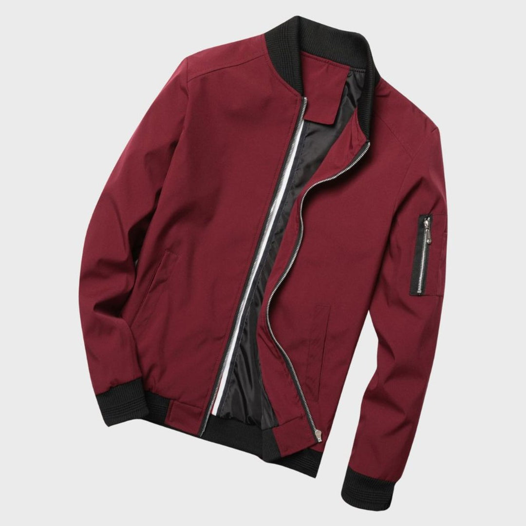 Leo | Men's Lightweight Regular-Fit Zip-Up Bomber Jacket