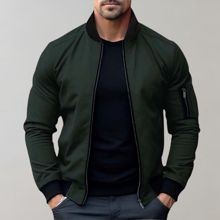 Leo | Men's Lightweight Regular-Fit Zip-Up Bomber Jacket