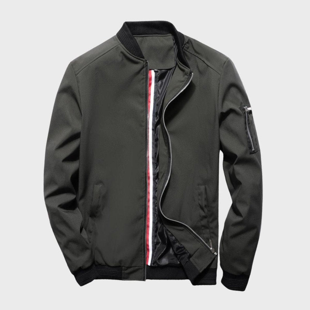 Leo | Men's Lightweight Regular-Fit Zip-Up Bomber Jacket
