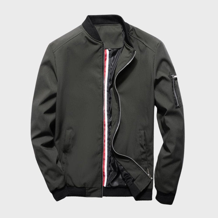 Leo | Men's Lightweight Regular-Fit Zip-Up Bomber Jacket