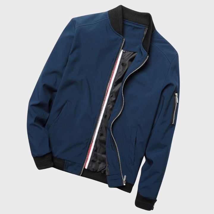 Leo | Men's Lightweight Regular-Fit Zip-Up Bomber Jacket