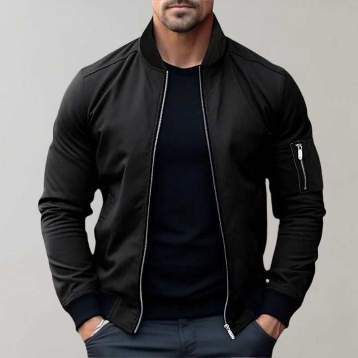 Leo | Men's Lightweight Regular-Fit Zip-Up Bomber Jacket