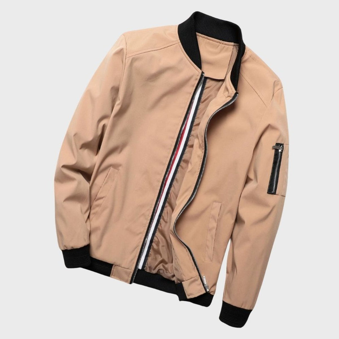 Charlie | Men's Lightweight Slim-Fit Zip-Up Bomber Jacket