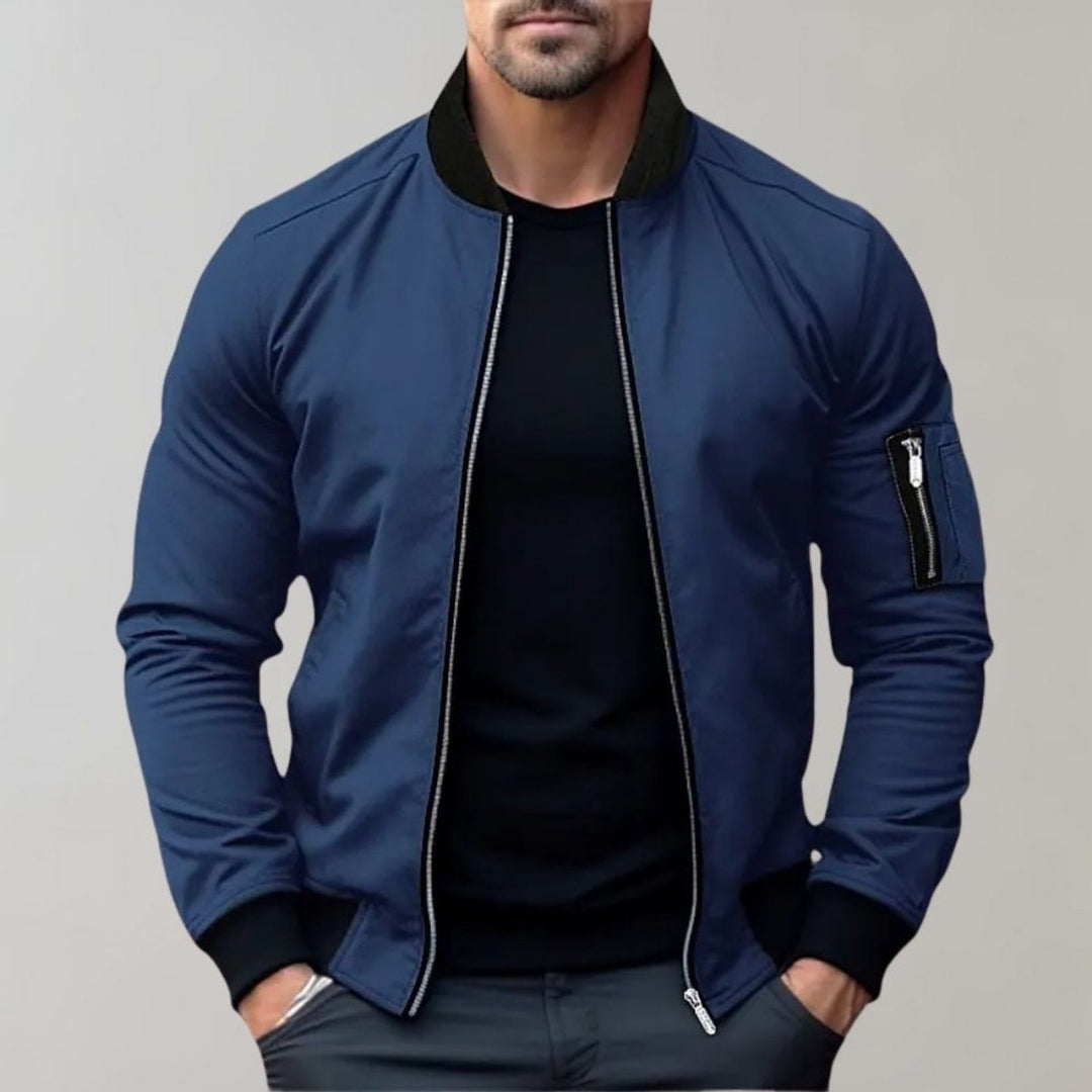Charlie | Men's Lightweight Slim-Fit Zip-Up Bomber Jacket