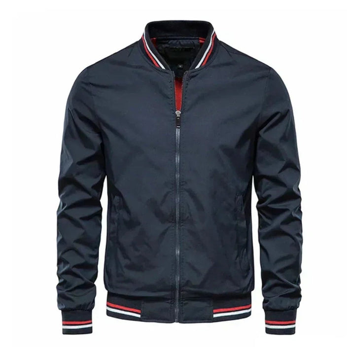Leo | Men's Lightweight Striped Ribbed-Cuff Bomber Jacket