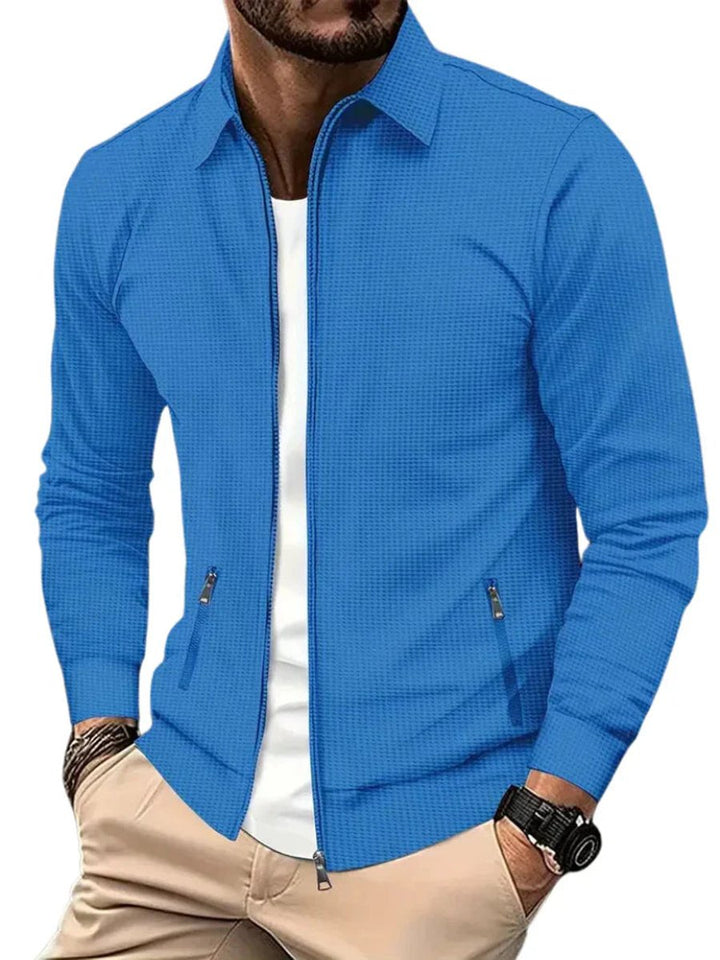 Oscar | Men's Lightweight Waffle-Knit Full-Zip Jacket