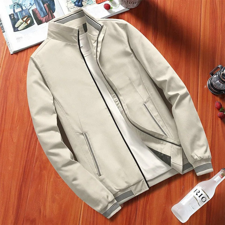 Thomas | Men's Lightweight Waterproof Bomber Jacket Wind Resistant Zip