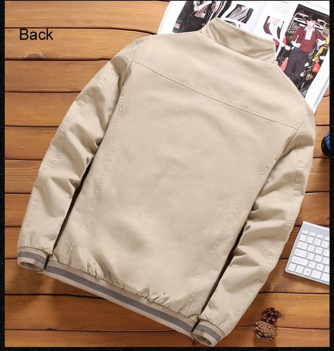 Thomas | Men's Lightweight Waterproof Bomber Jacket Wind Resistant Zip