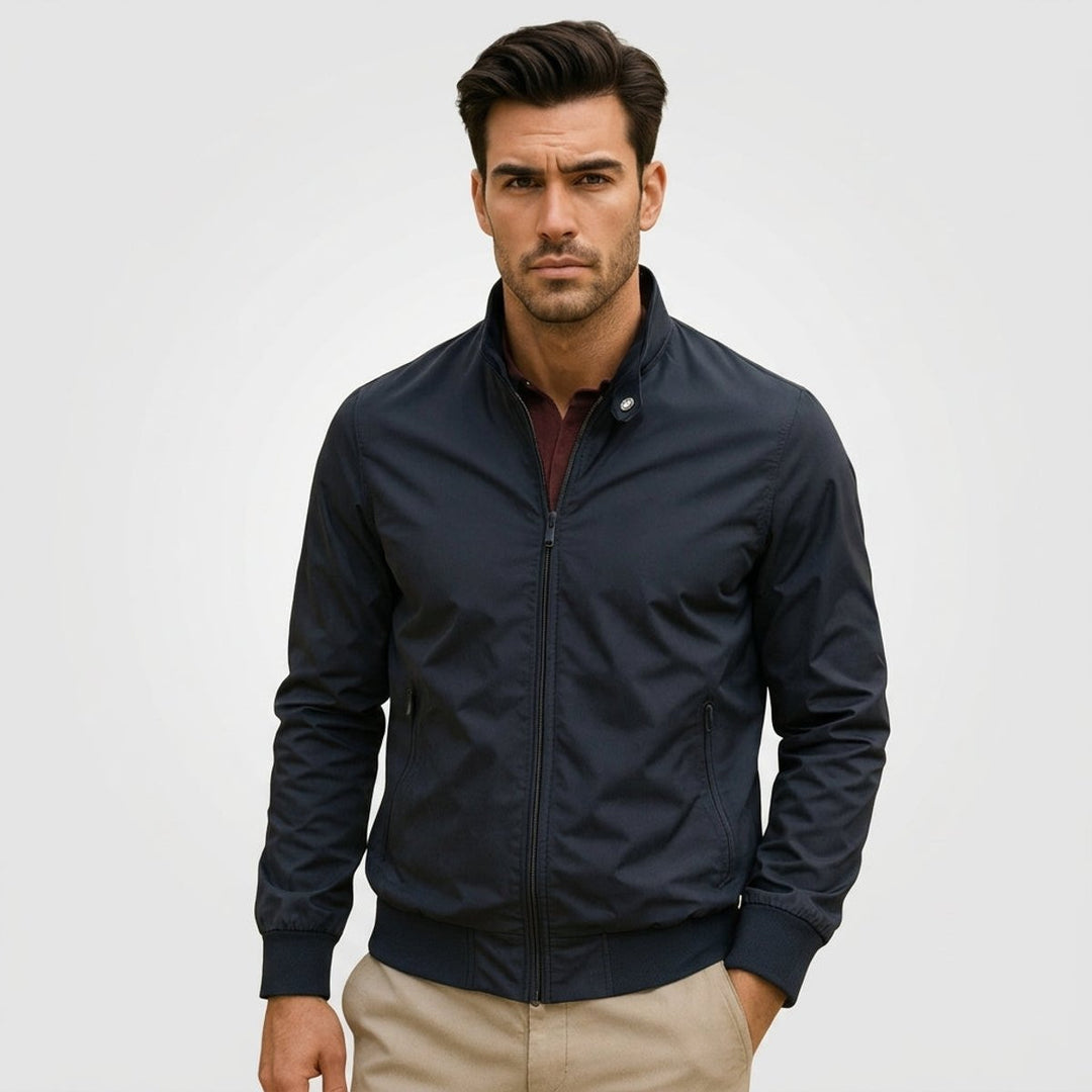 Freddie | Men's Lightweight Waterproof Bomber Jacket Zip-Up Harrington