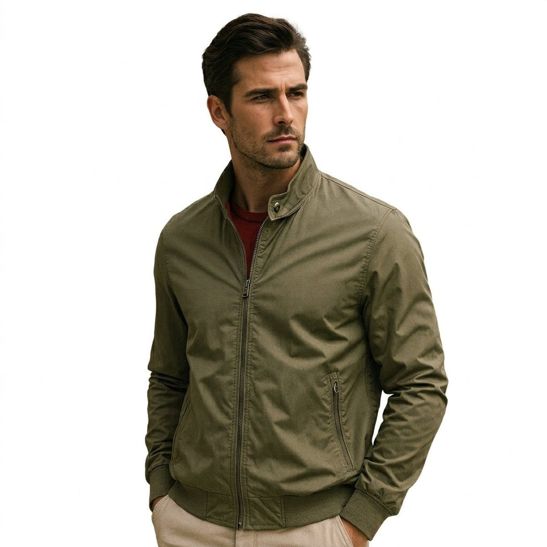 Freddie | Men's Lightweight Waterproof Bomber Jacket Zip-Up Harrington