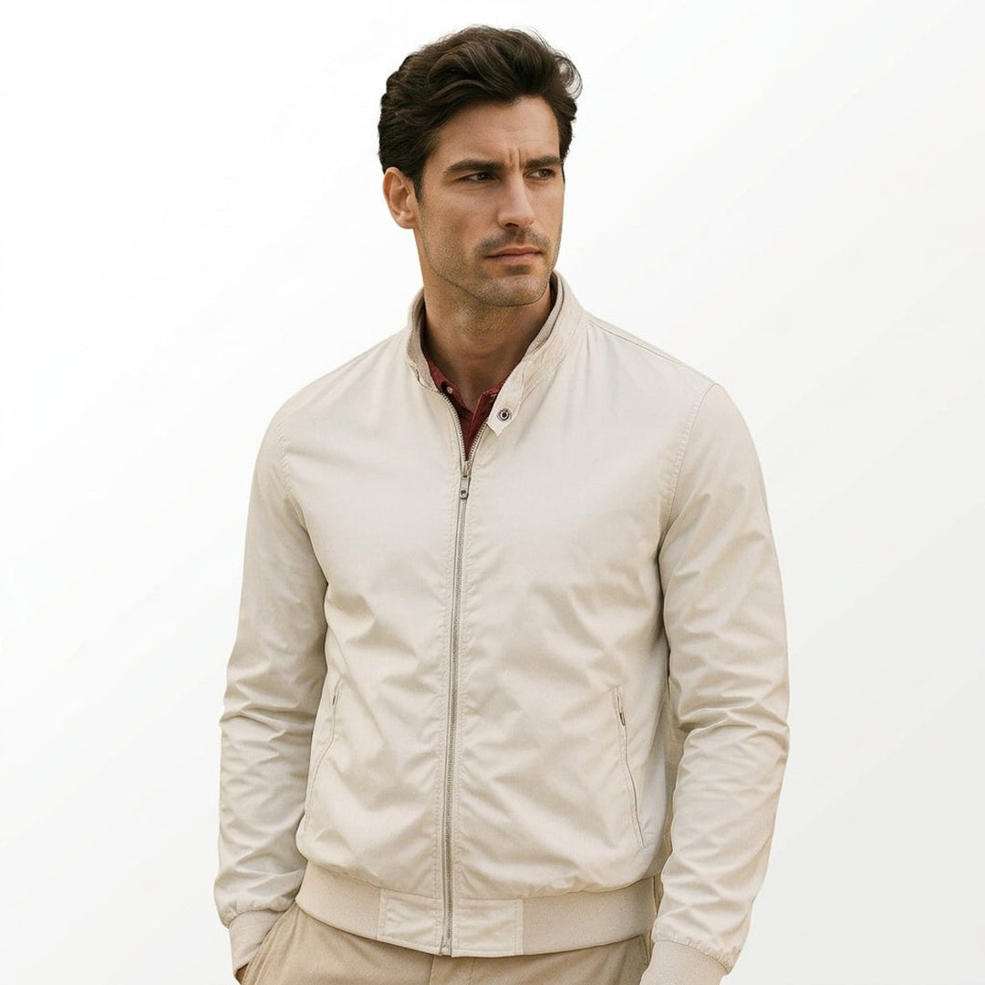 Freddie | Men's Lightweight Waterproof Bomber Jacket Zip-Up Harrington